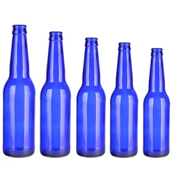 Clear Crown Beer Glass Bottle Blue Green Brown Vodka Cap with Brush Hot Stamping Beverage 330ml 355 Ml 640ml