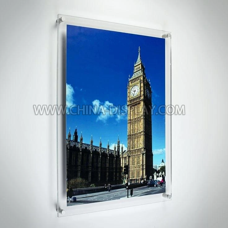 Настенный магнитный держатель знаков прозрачные акриловые рамки для фотографий