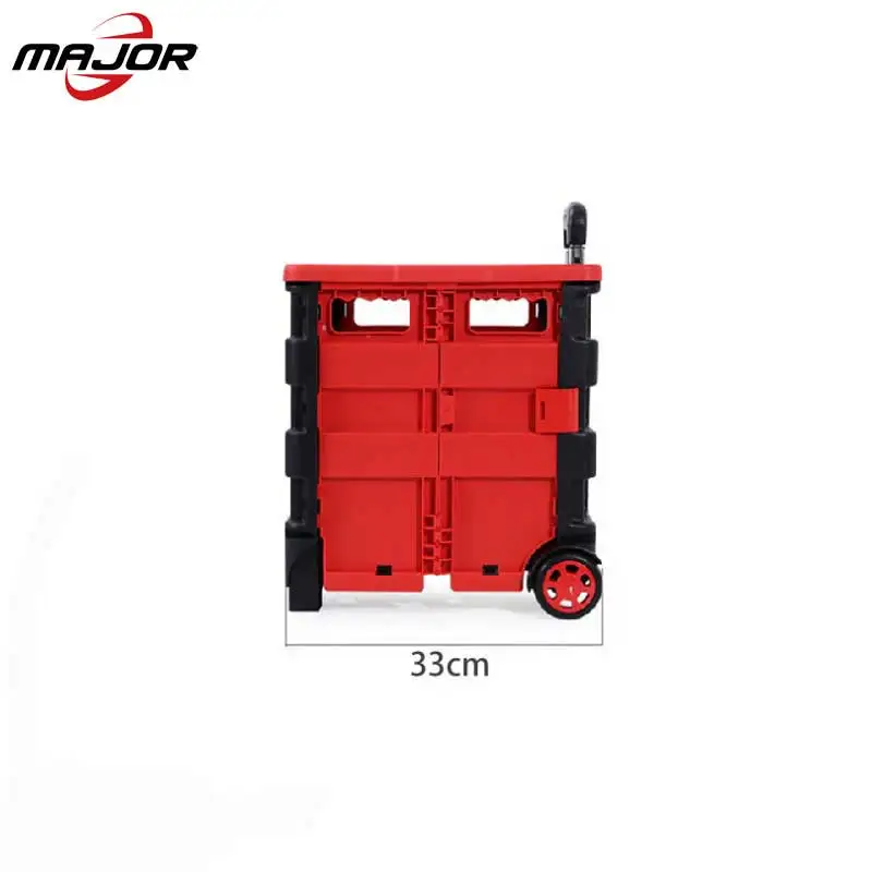 Quik Cart two-wheeled collapsible handcart with lid rolling utility cart with seat