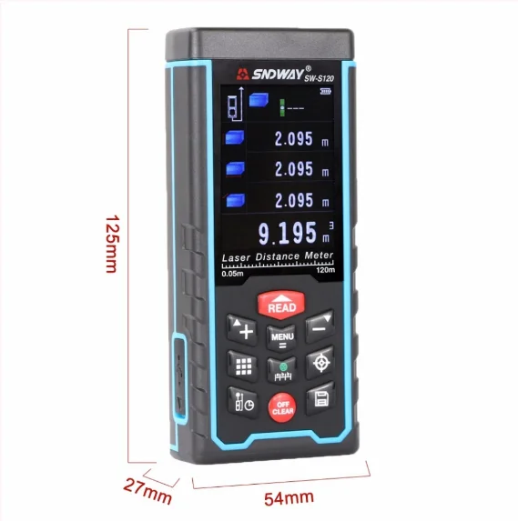 
High quality Sndway SW-S120 Portable Digital Measure Tools with Camera and Bluetooth Laser Distance Meter 