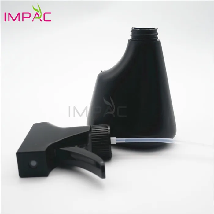 Empty liquid detergent 350ml Automatic black plastic spray bottle