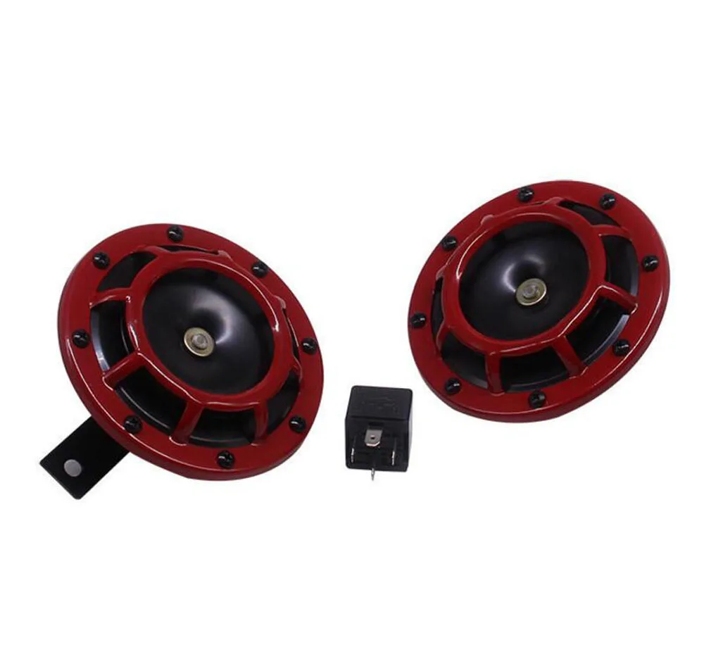 Car Refit Universal Car Horn 12v Truck Motorcycle Horn Basin Type High and Low Voltage Whistle Horn with Relay