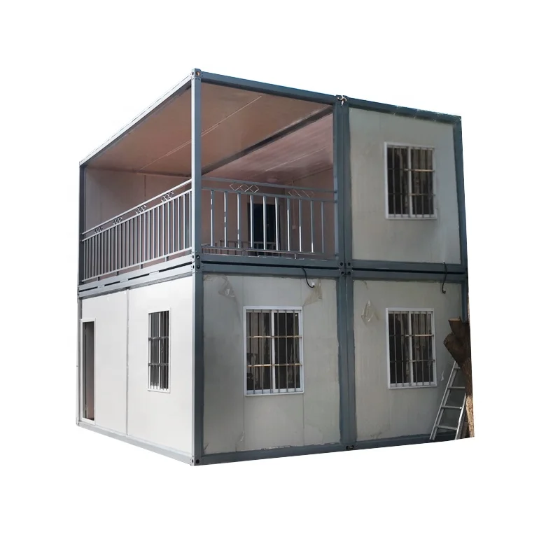 Low cost easy quick assembly prefab glass container house homes