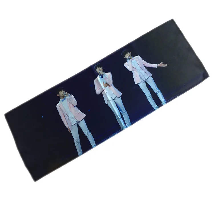 Custom Designs Eco-Friendly Material Printed microfiber kpop slogan towel with logo