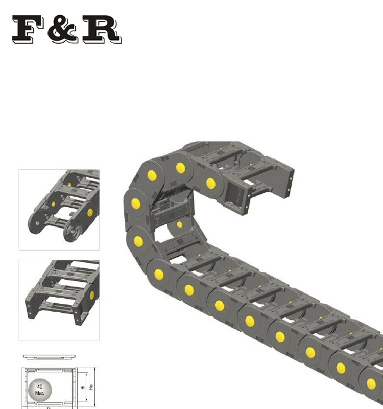18 series semi-sealing opening type  Plastic drag chains