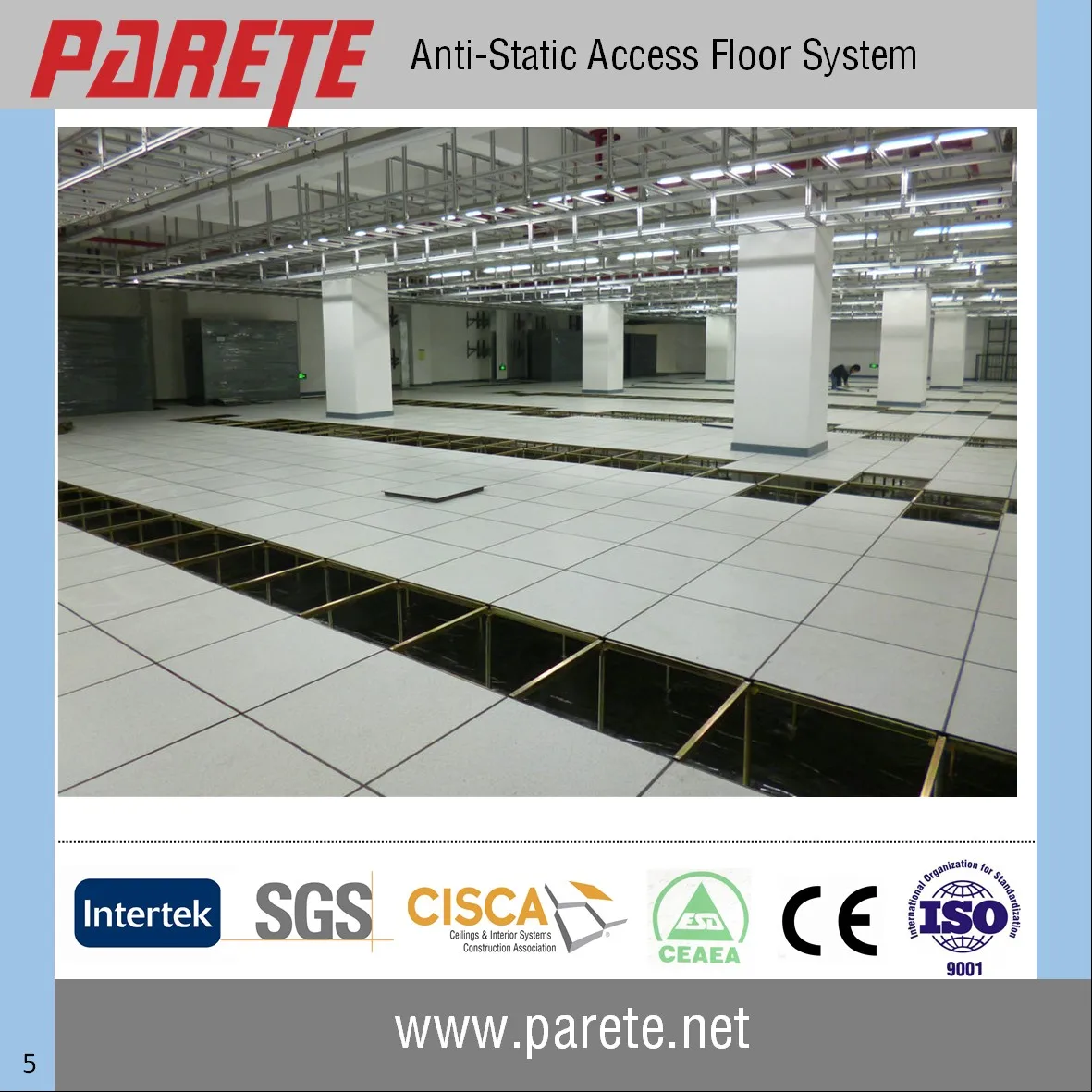  Data center server room Steel raised floor with anti static HPL