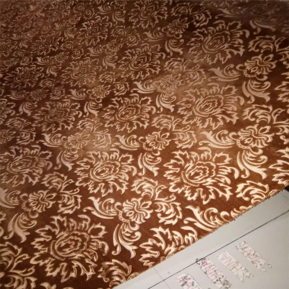 
4*25m cheap wall to wall emboross Mink blanket islamic prayer room decorative carpet 