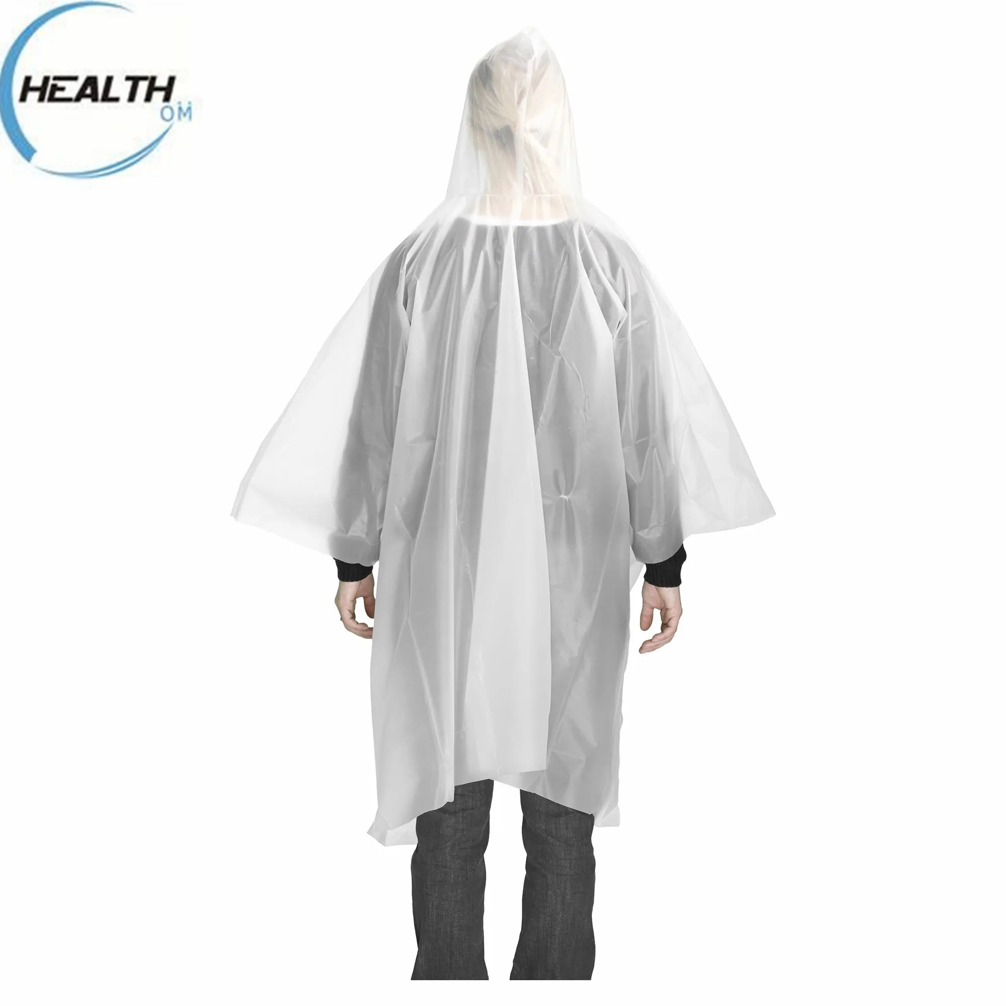 single use plastic waterproof rain poncho raincoat disposable cover all