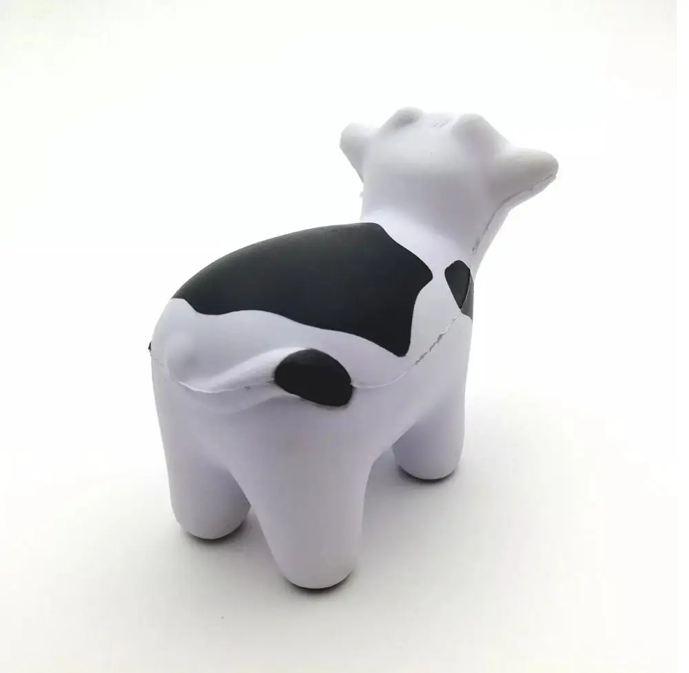 BSCI En71 ASTM Reach cartoon design cow foam stress ball Stress Pressure Reliver Vent Ball