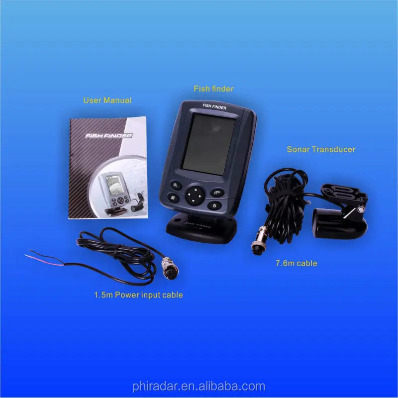 Водонепроницаемый лодочный эхолот с серым дисплеем 3 5 дюйма