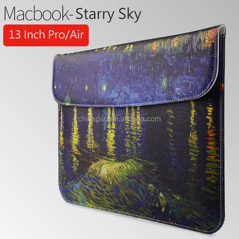 For Macbook Luxury Bag, Top Quality PU Leather Bag for Mac Book 13 inch