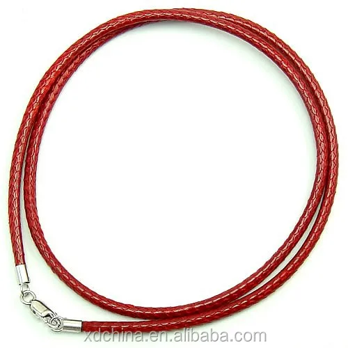 XD MFE00401 2.5mm braided waxed cords with sterling silver lobster clasp cotton wax cord