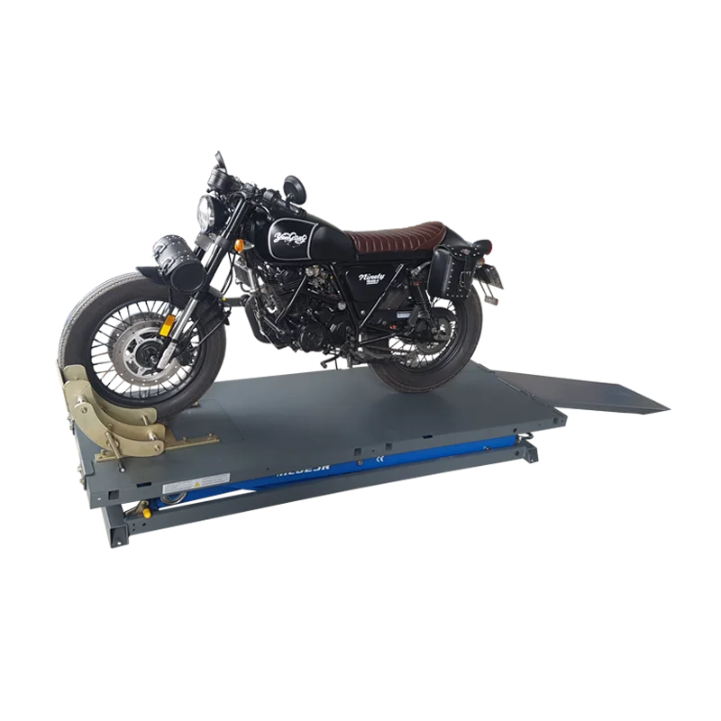 H815 450kg wide front rear extension available pneumatic motorcycle lift
