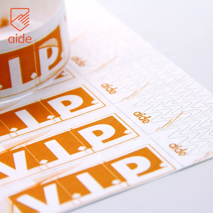 Wholesale Security Disposable Cheap Full Color Event Party VIP Custom Wrist band Entry Adhesive Tyvek Paper Wristband Ticket