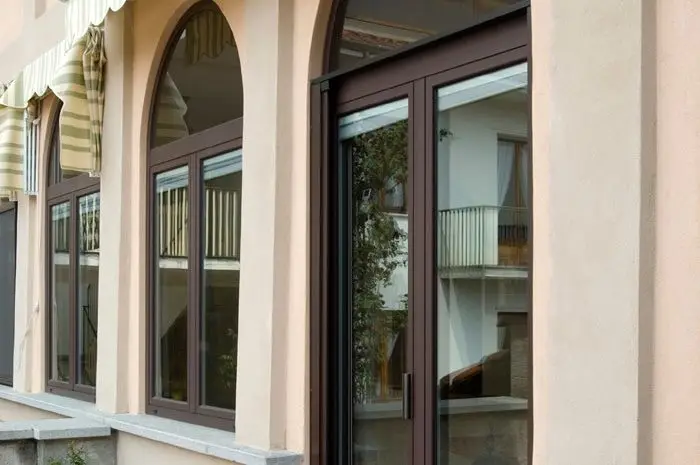 Aluminum Arch Window Frame Double Glass Pane Modern Half Moon Window
