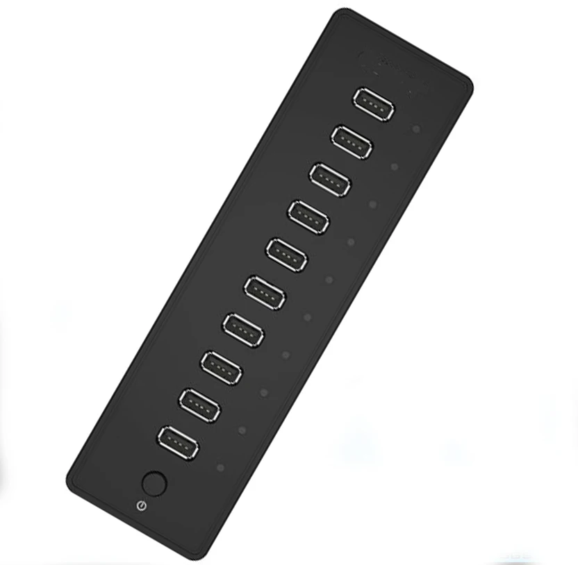Multiple 10 port usb hub Furniture usb 2.0 hub otg usb charging hub