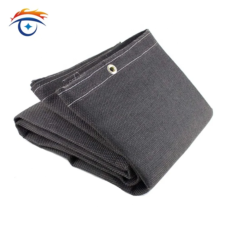 
black fire resistant fire blanket China manufacture With LPCB certificate 