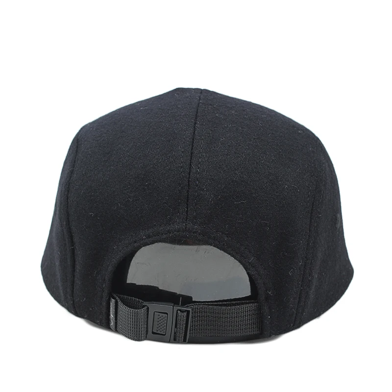 blank  5 Panel Custom Cap, 5 Panel hat Wool, Cap Hats 5 Panel black
