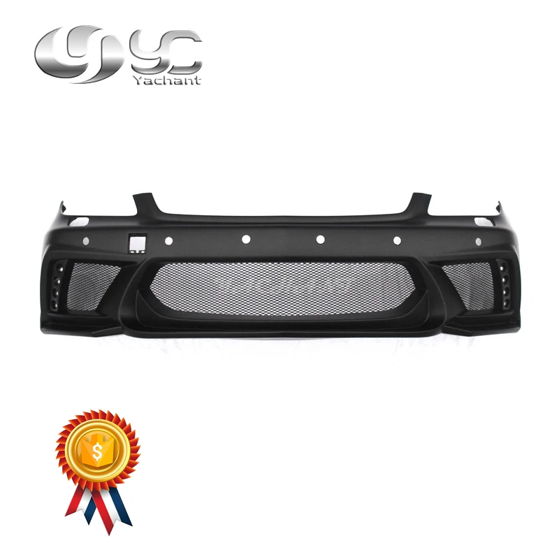 Торговая гарантия, передний бампер из стекловолокна FRP, подходит для 2005-2010 MB W219 CLS Sedan WA Black BE Style, передний бампер