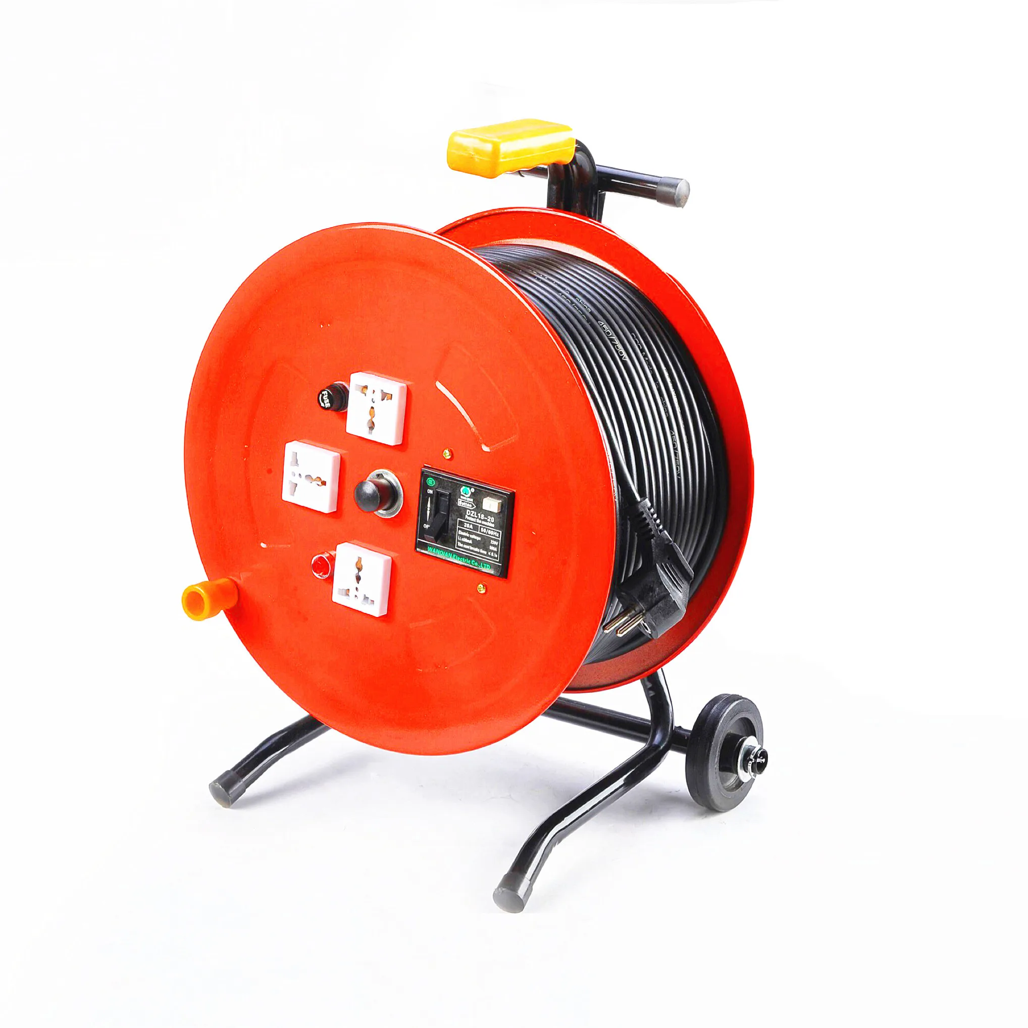 
High quality Garden Extension Drum Retractable Electric Cable Reel with Wheel 