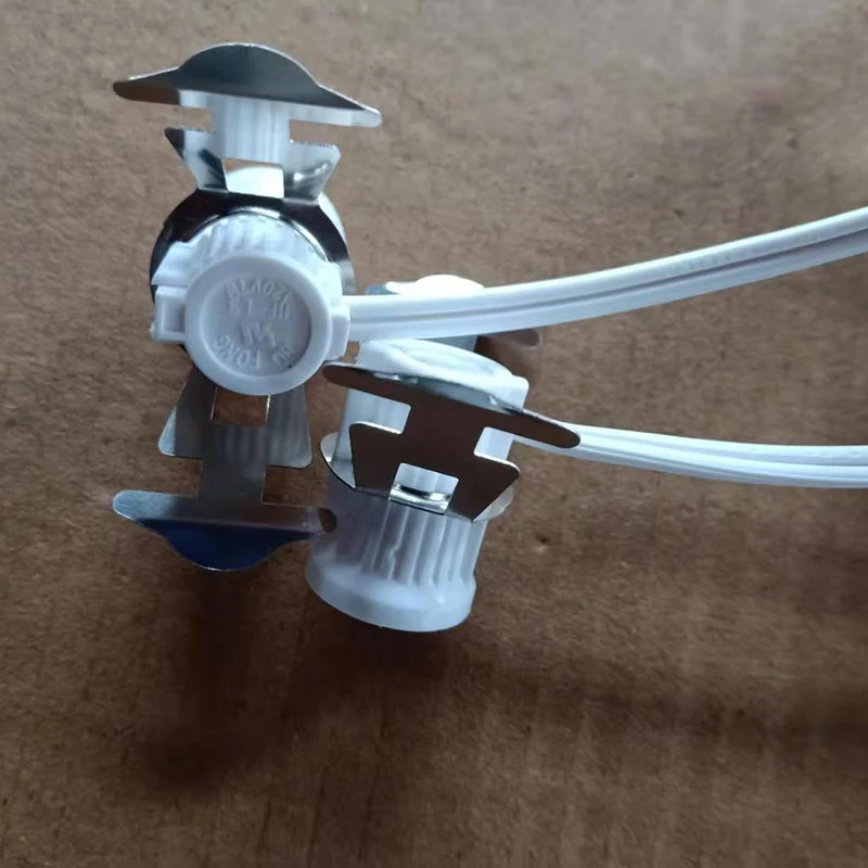 American us fused lamp cord with socket set switch hanging led string clip light cord