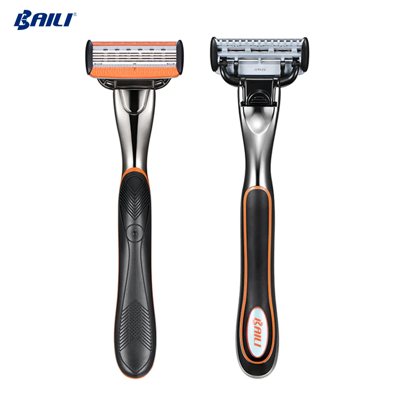 Powerful 6 layers sharp 5 blade system mens razor for mens
