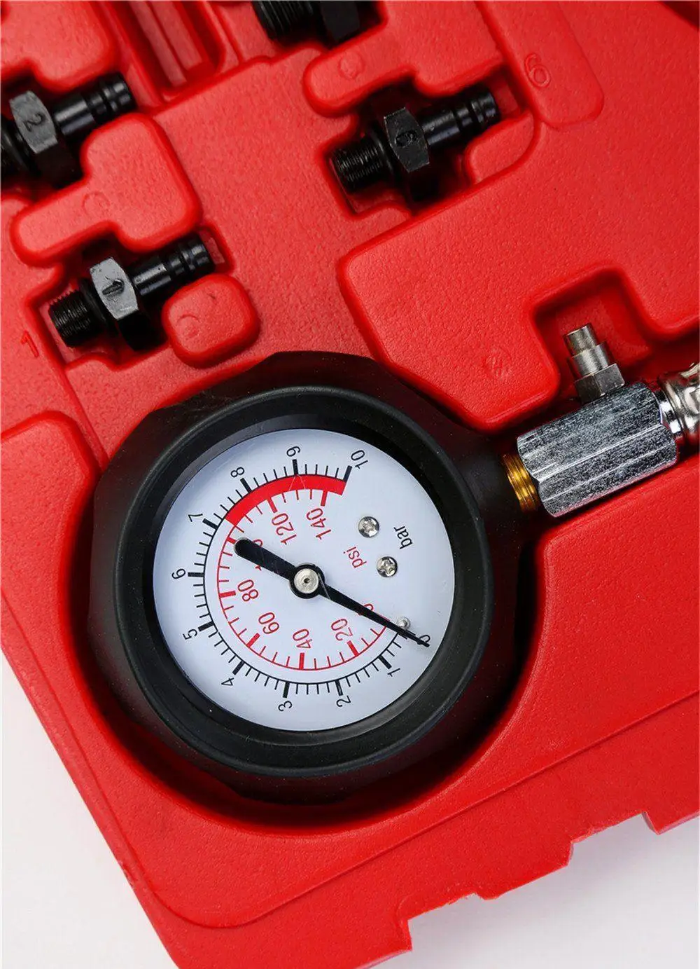 Engine Oil Pressure Test Kit Tester Low Oil Warning Devices Gauge Tool Set