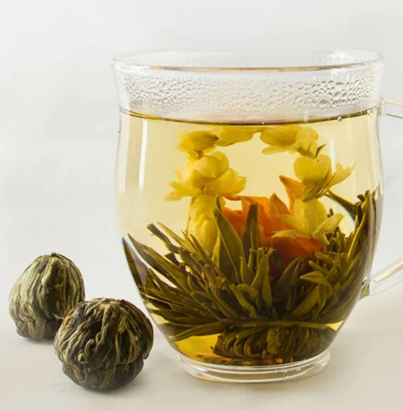 Chinese Blooming tea Free sample tea gift jasmine dragon pearl private label blooming tea