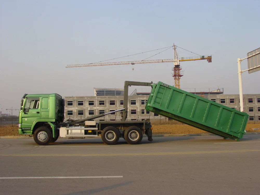 Hydraulic Waste Hook Lift Bin Truck 19m3 Heavy Duty Rubbish Collection Truck