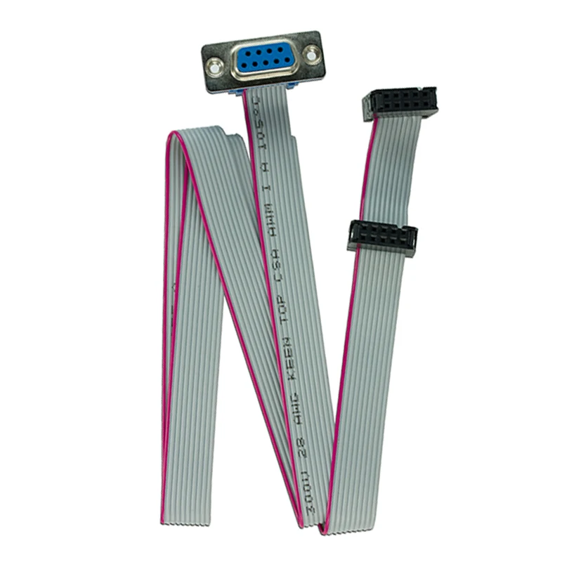 D-SUB DB9 9 Pin Female Connector To IDC Female 10 pin flat ribbon cable