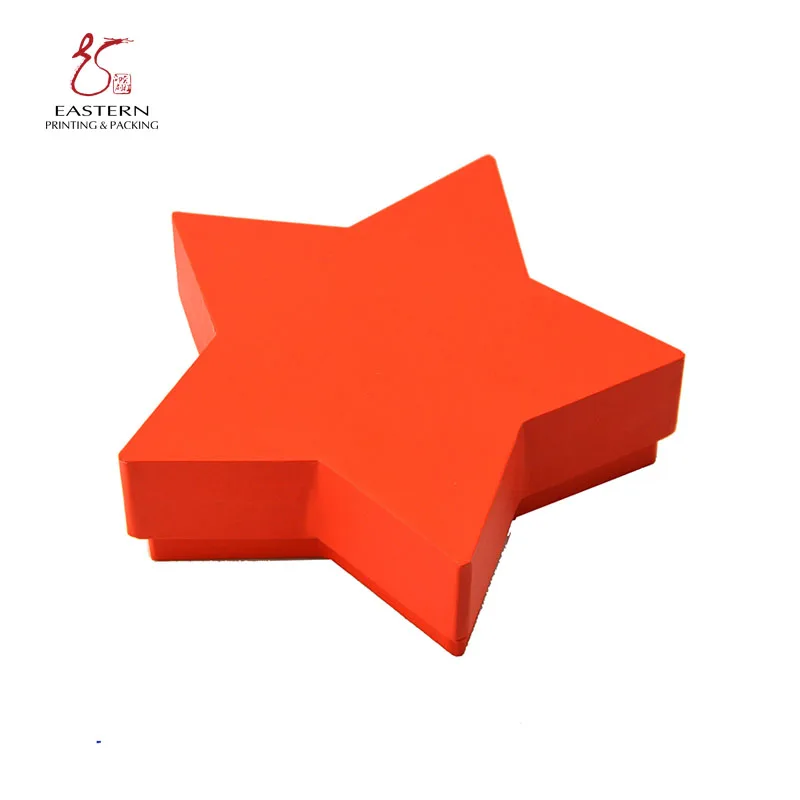 Индивидуальная печать логотипа картонная бумажная упаковочная крышка в форме звезды подарочная коробка
