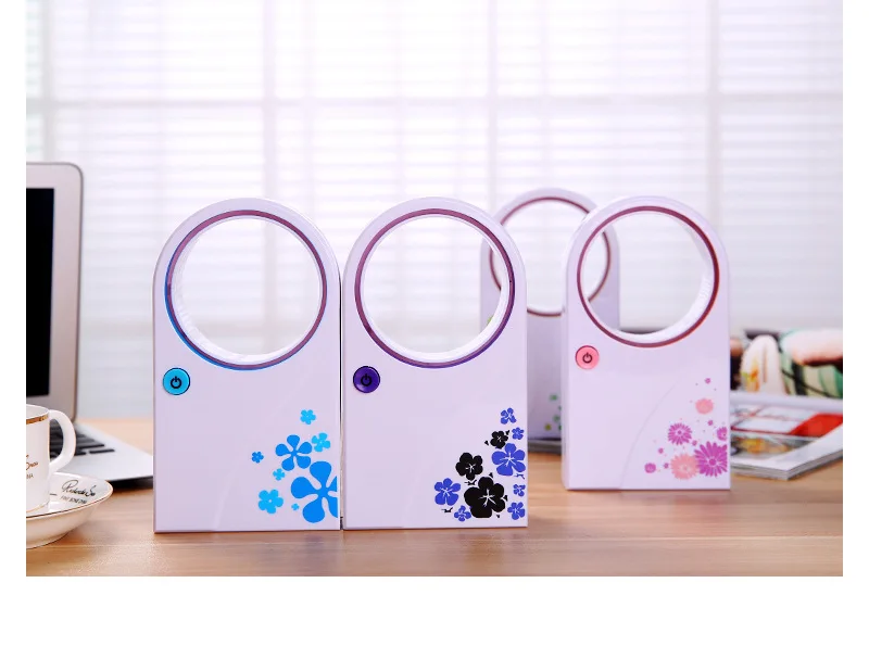 High Quality Cute Portable Handheld USB Mini Air Conditioner Desktop No Leaf Bladeless Fan