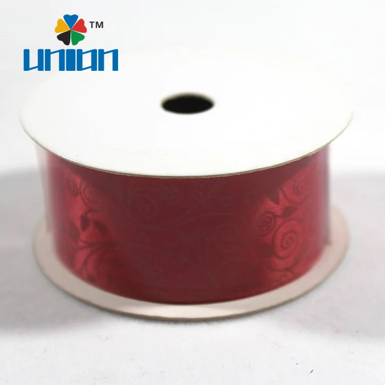 CNY red ribbon with GONG XI FA CAI character dragon ribbon for happy new year