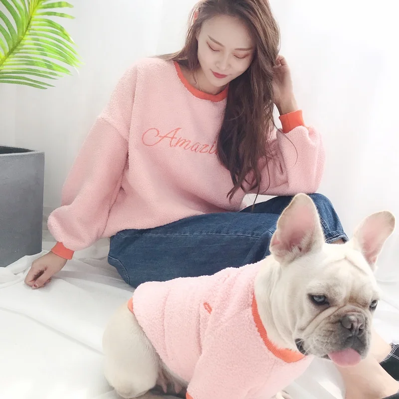 Custom Dog Human Matching Clothes Berber Fleece Boutique Dog Clothes Warm Winter Dog Clothes