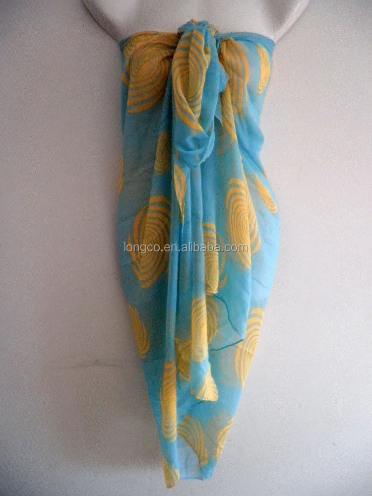 Sexy Women Pareo Dress Sarong Beach Bikini Swimwear Cover Up Long Scarf Wrap