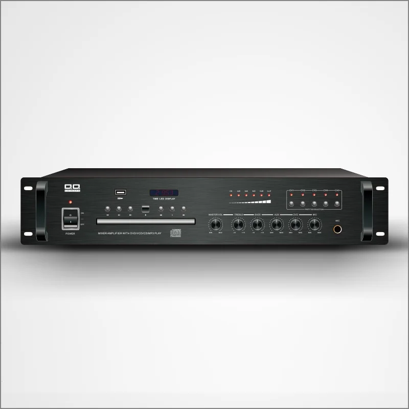 QQCHINAPA Factory 70-100V Pre Amplifier with 8 Ohms Muting Function with CD Player 5 Zone Amplifier
