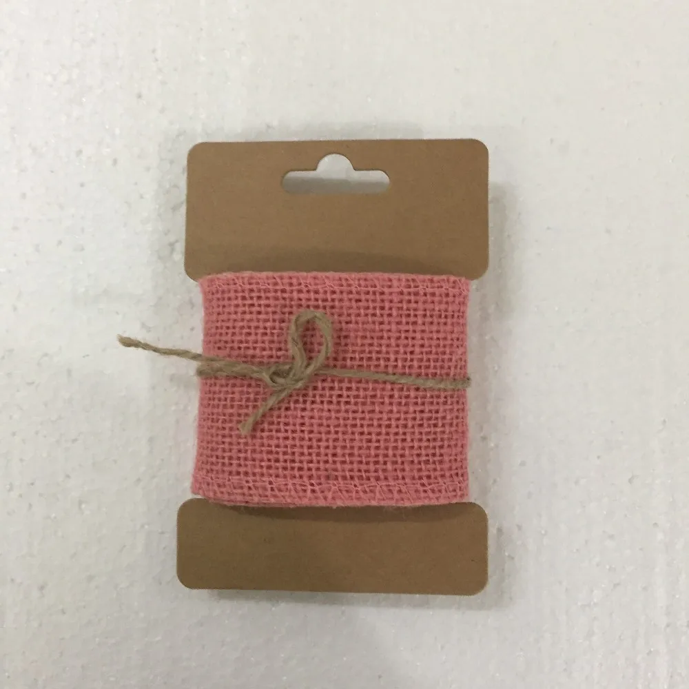 Natural Jute Burlap Ribbon Eco-Friendly Raffia Manufacturers Rainbow Colored Jute Rope Ribbon For Gift DIY Wedding Decor