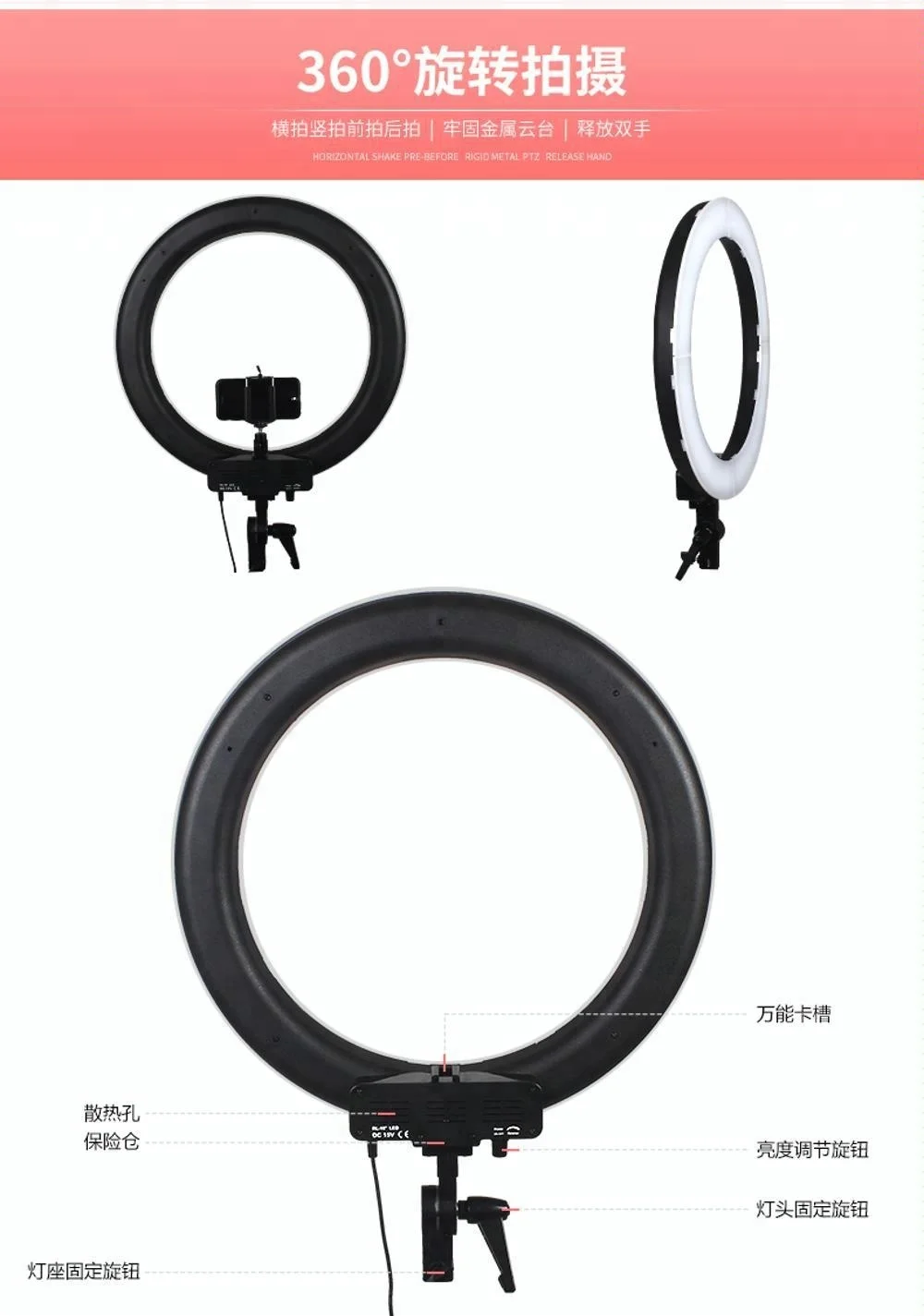 FESTOON LED Ring Light Professional Studio Photography Led Panel Video Light OEM 90 ABS AC 100 ~ 240V -20 - 50 CE/ ROHS 5000 40W