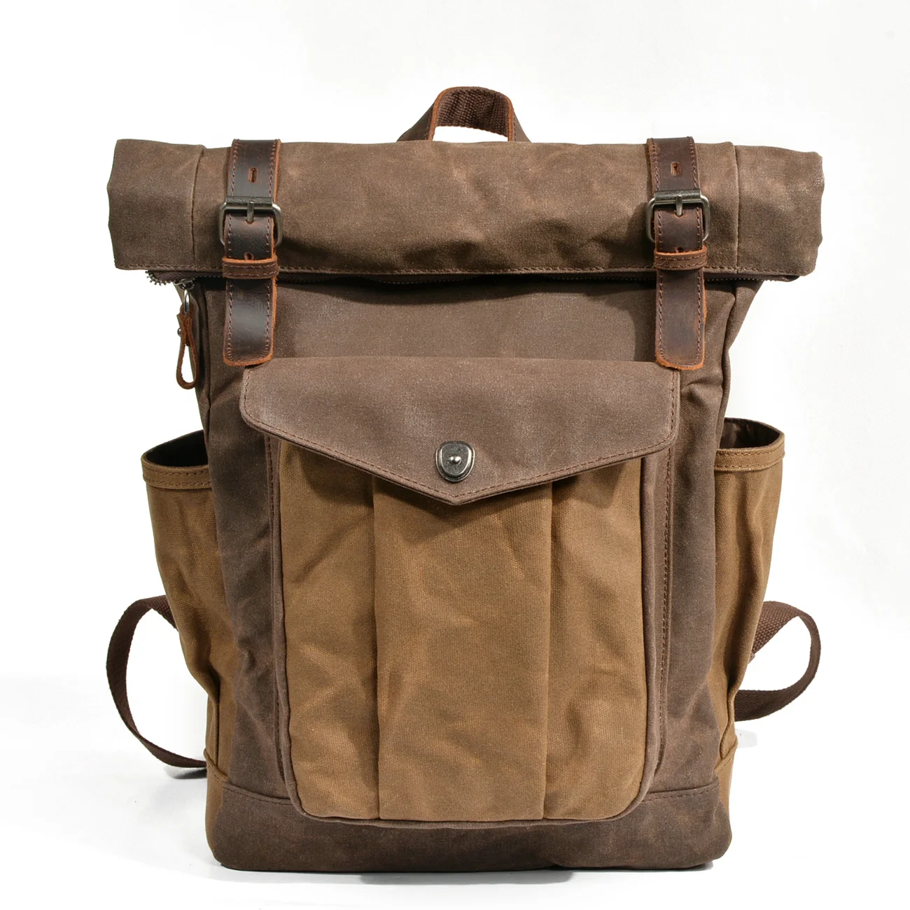 Large Capacity Waterproof Canvas Backpack for Men - Perfect for Trekking and Outdoor Activities