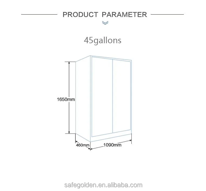 Golden Knight Chemical Laboratory Equipment For Toxicant, Chemistry Cabinet With Double Lock