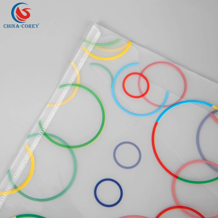 
clear thick plastic file document folder with snap button with premium quality 