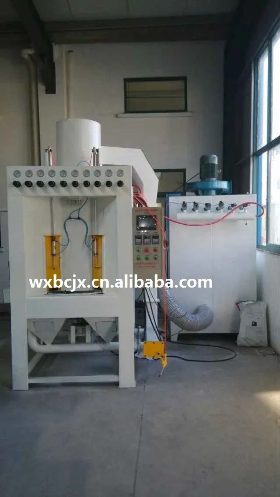 
the new automatic rotary table sandblasting machine 