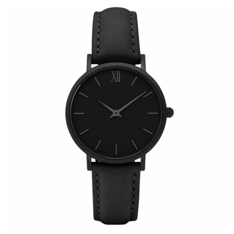 Fashion Ladies Watch Big Face Dial Minimalist Classic Ladies Leather Strap Quartz Watch Custom Logo