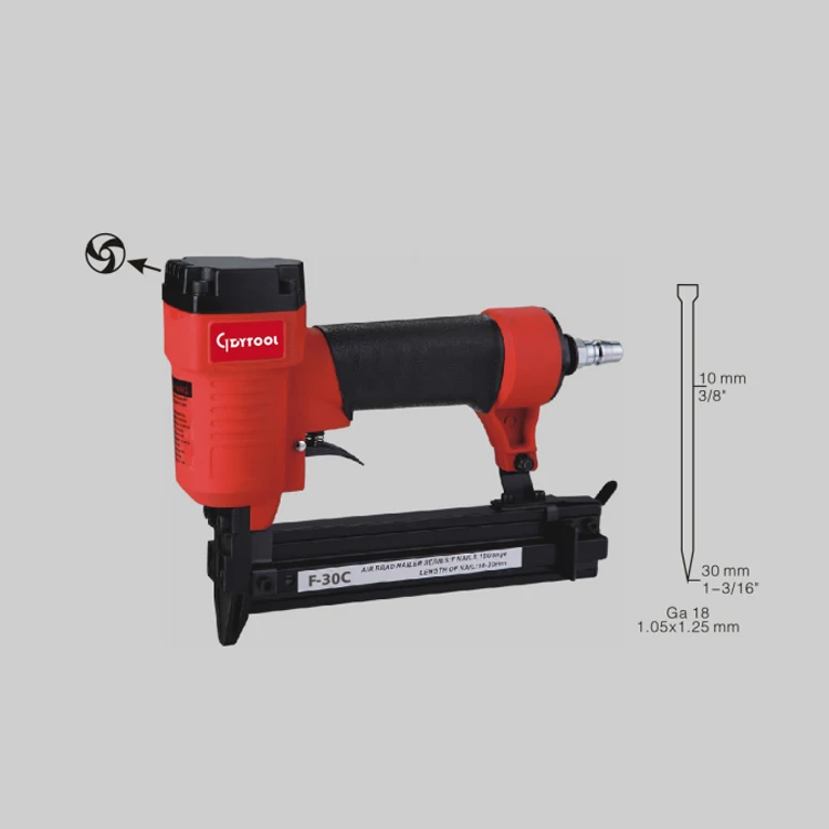 Ga.18 Air Brad Nailers F30,Pneumatic furniture nail gun  for windows Door ,cabinet,decoration Best Selling Air nail gun GDY-F30C