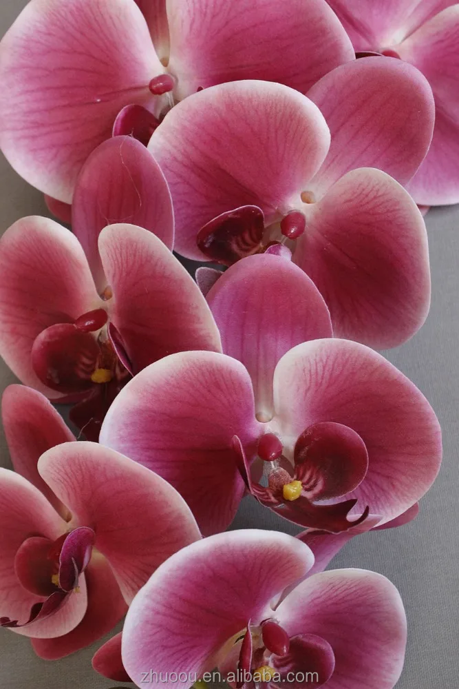 Hot sell High Quality 3D Print Real Touch Silk Orchid Artificial Flowers Phalaenopsis Orchids Flower for Wedding Home Decoration