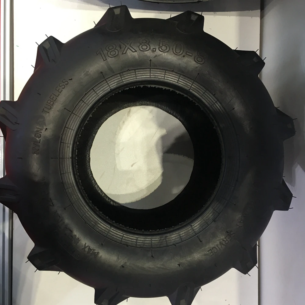 Heavy duty Wheels and Tyres, lawn tractor chevron tread 18x8.50-8