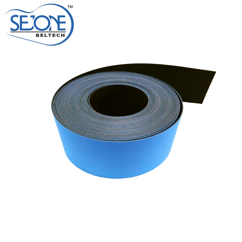 
1.5mm blue/black rubber transmission flat belt . 