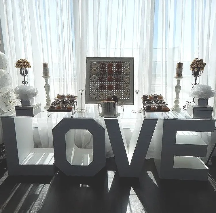 Hot Sale LOVE Letter Wedding Table Furniture Wooden Hotel Furniture for Living Room-HM-K5