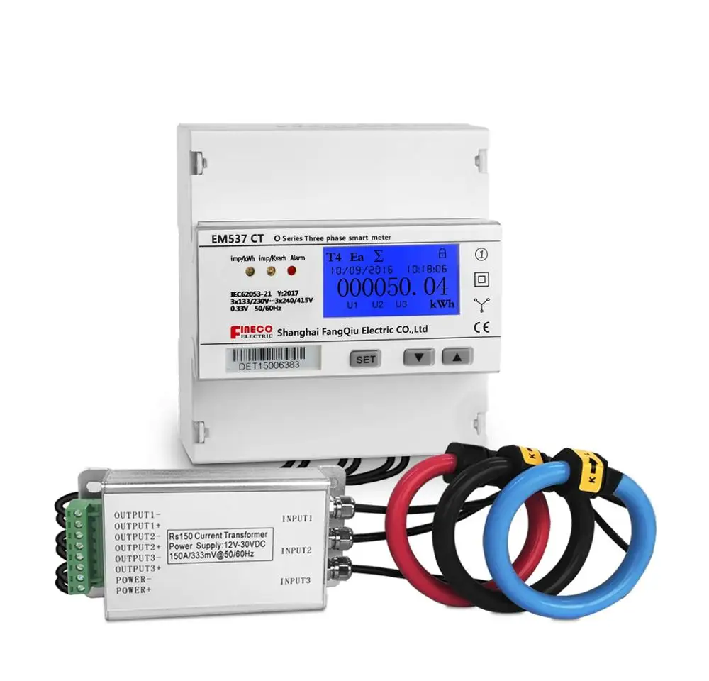 EM537 CT O series 3 Phase RS485 Modbus 333mV/100mV CT Connected Electricity Energy Meter