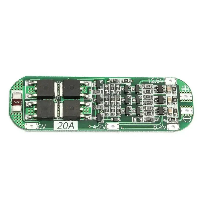 3S 20A 18650 Lithium Battery Protect Board Li-ion Lipo Battery Charger Protect PCB BMS 12.6V For Driving Drill 64x20x3.4mm